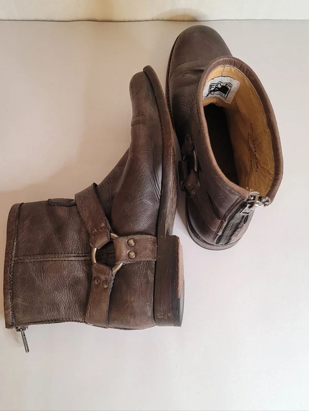 Frye Phillip Short Harness Boots Size 8.5